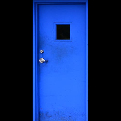 blue door